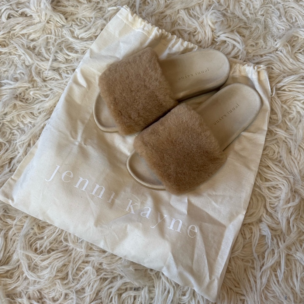 NWT Jenni Kayne Shearling Slide Sandals